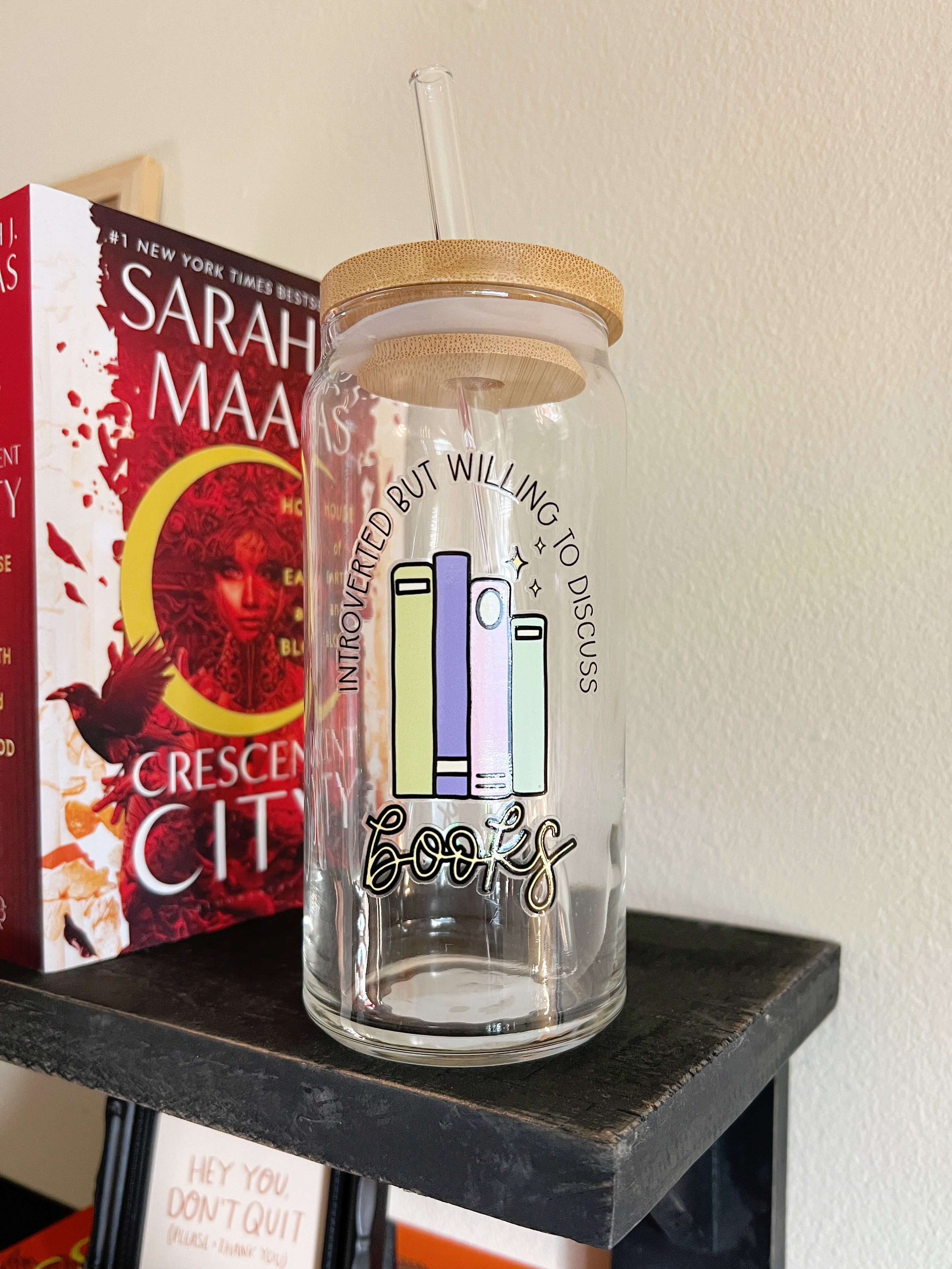 Introverted But Willing To Discuss Books Glass Can Cup