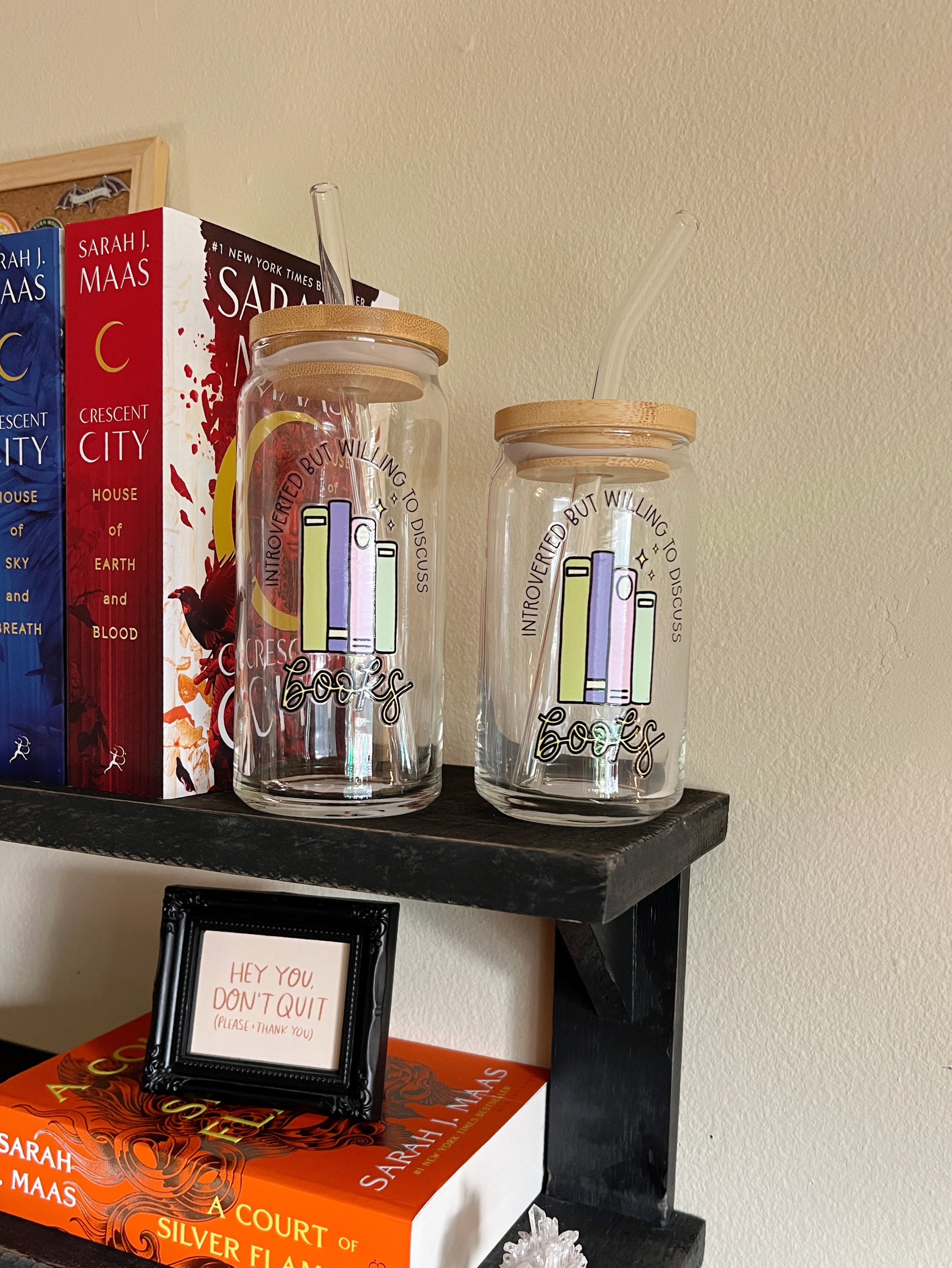 Introverted But Willing To Discuss Books Glass Can Cup