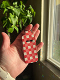 Red Gingham Chapstick Keeper