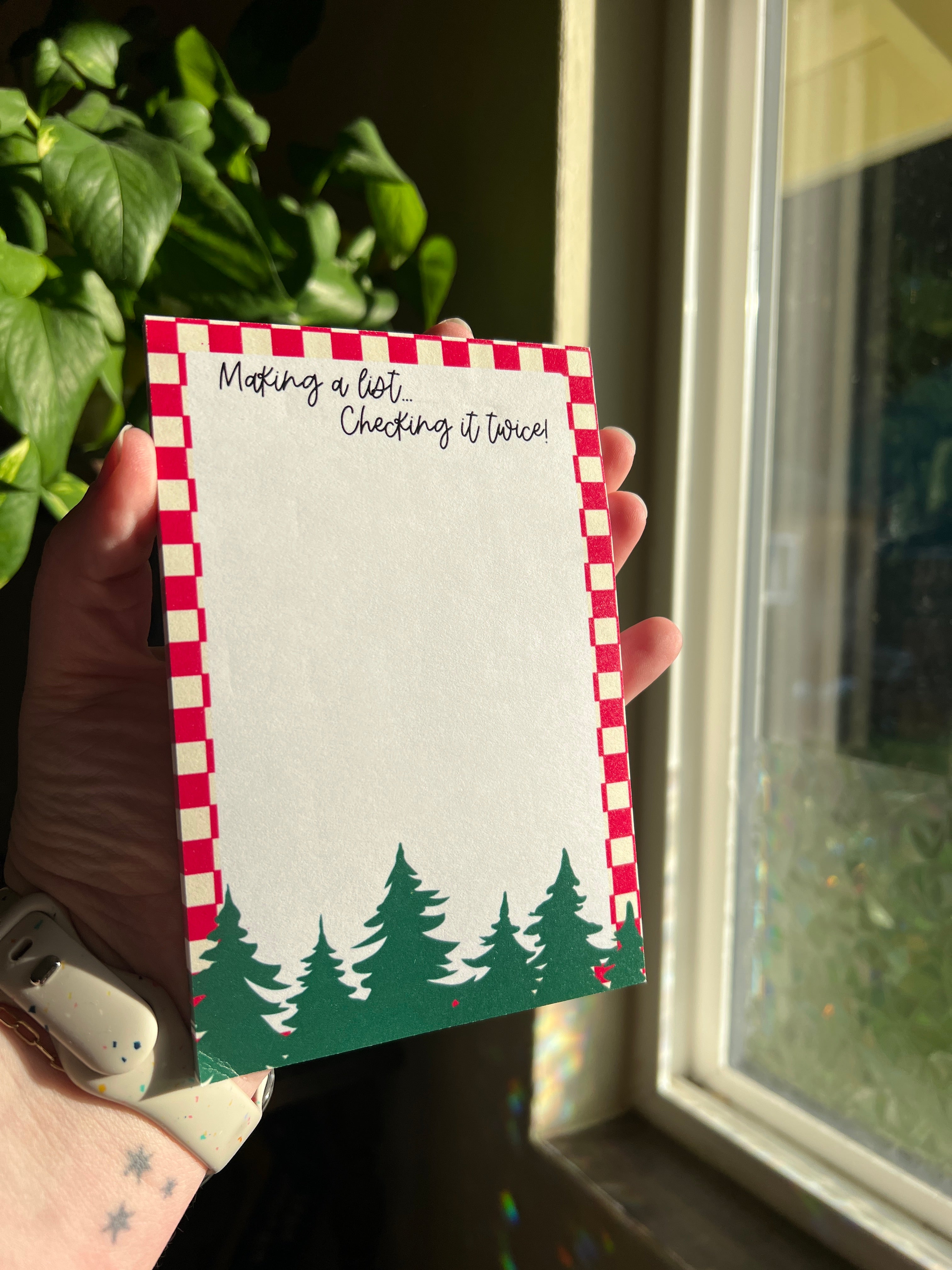 Making A List Christmas Sticky Note Pad