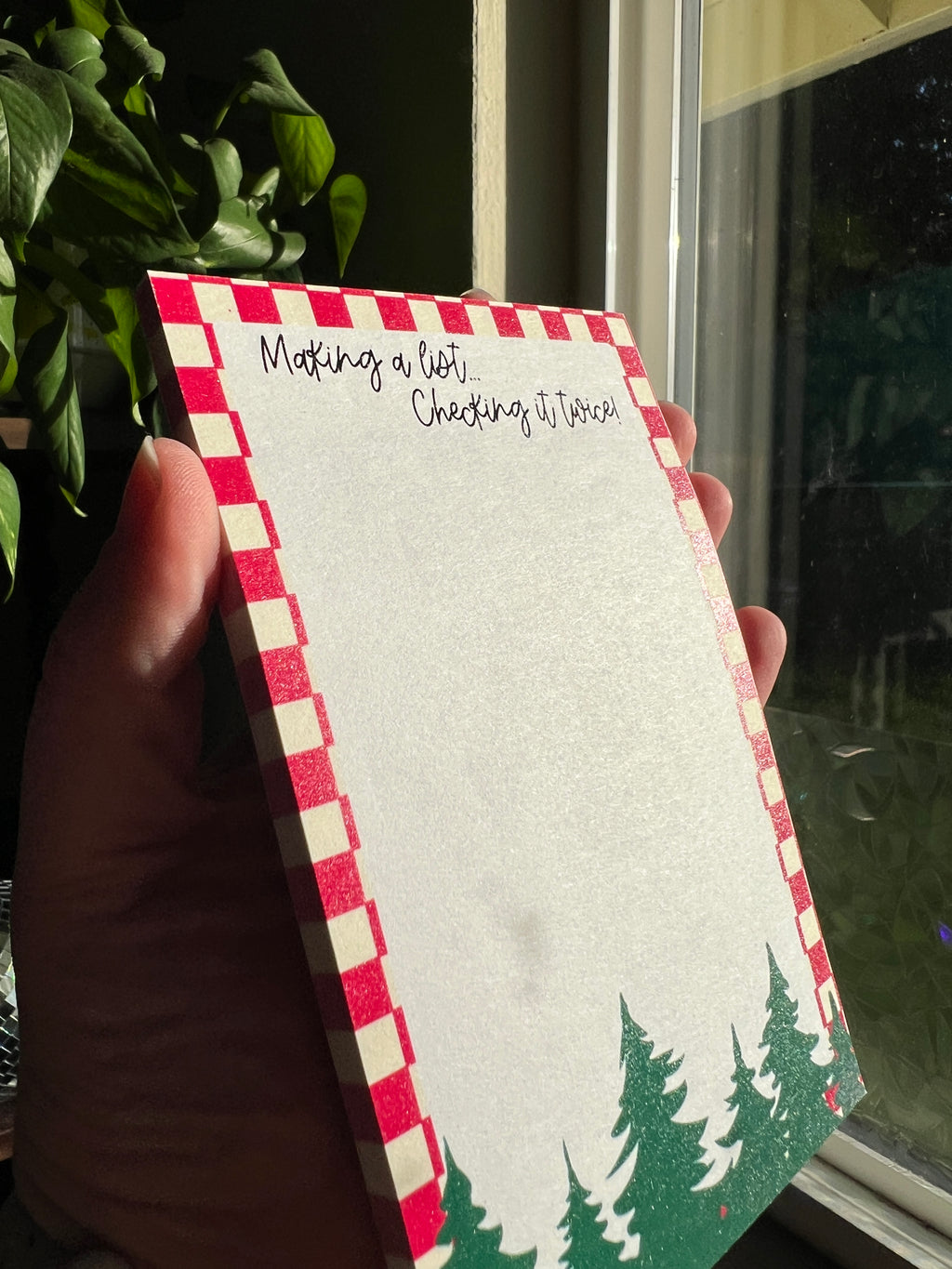 Making A List Christmas Sticky Note Pad
