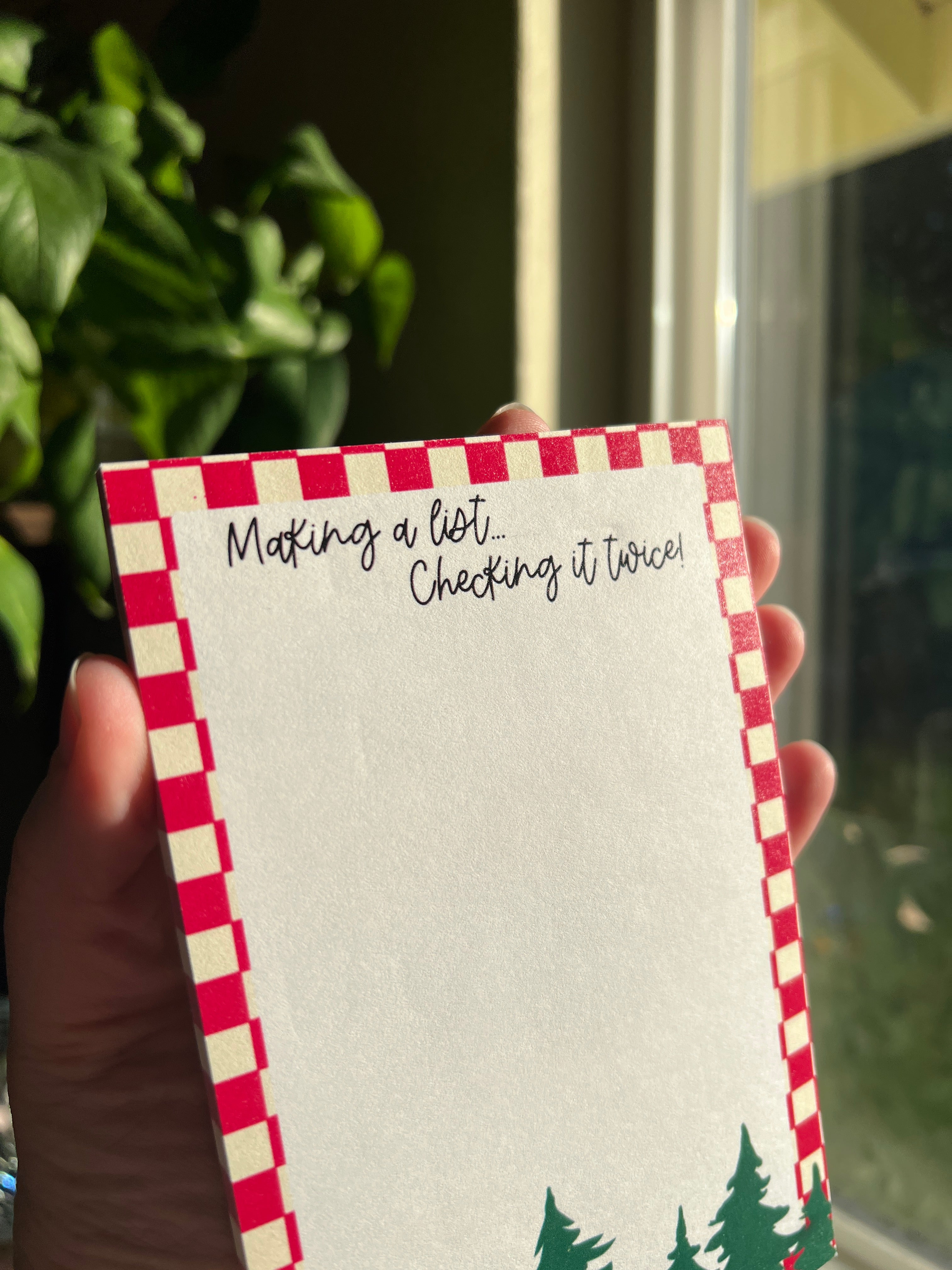Making A List Christmas Sticky Note Pad