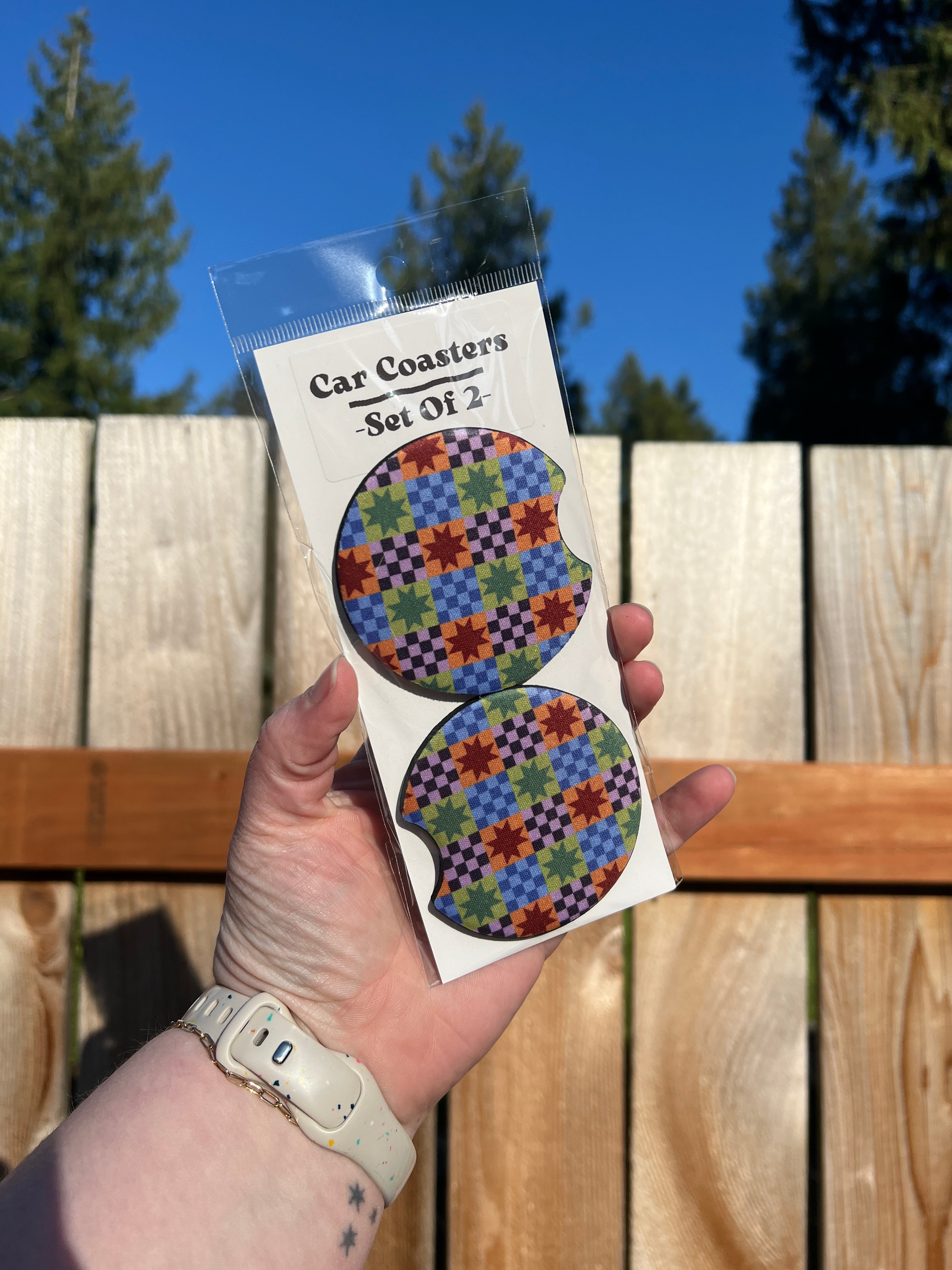 Sew Cool Car Coaster Set