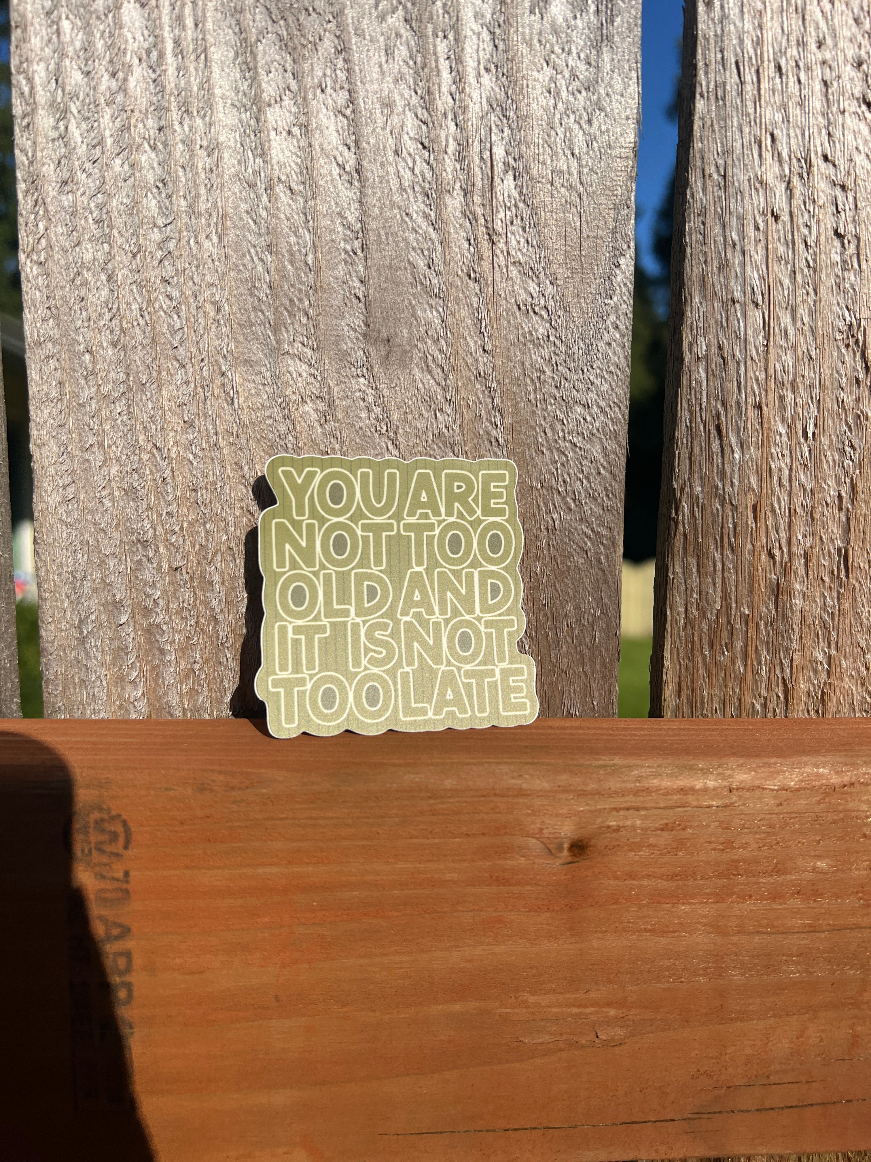 Not Too Late Sticker