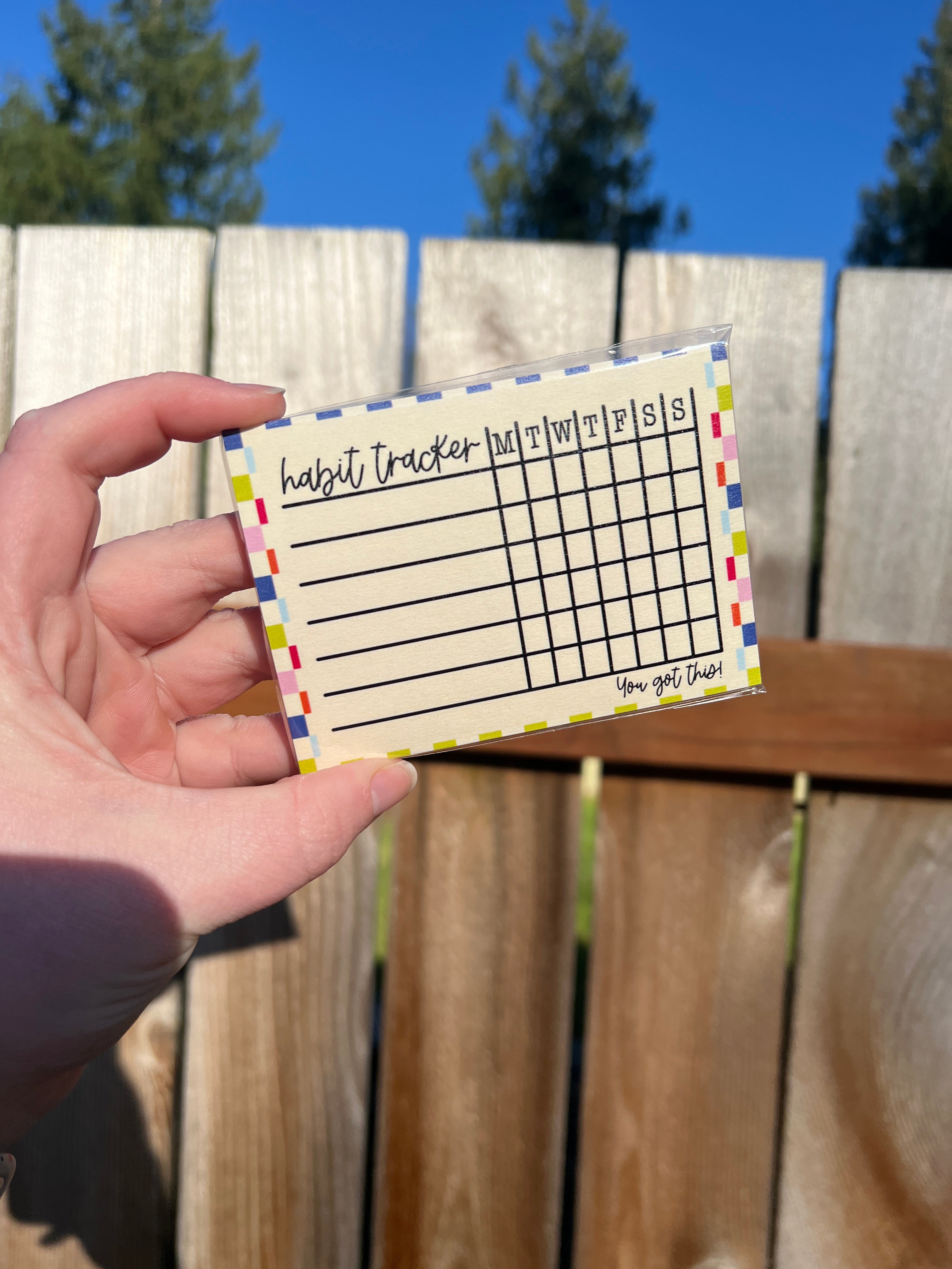 Habit Tracker Sticky Note Pad