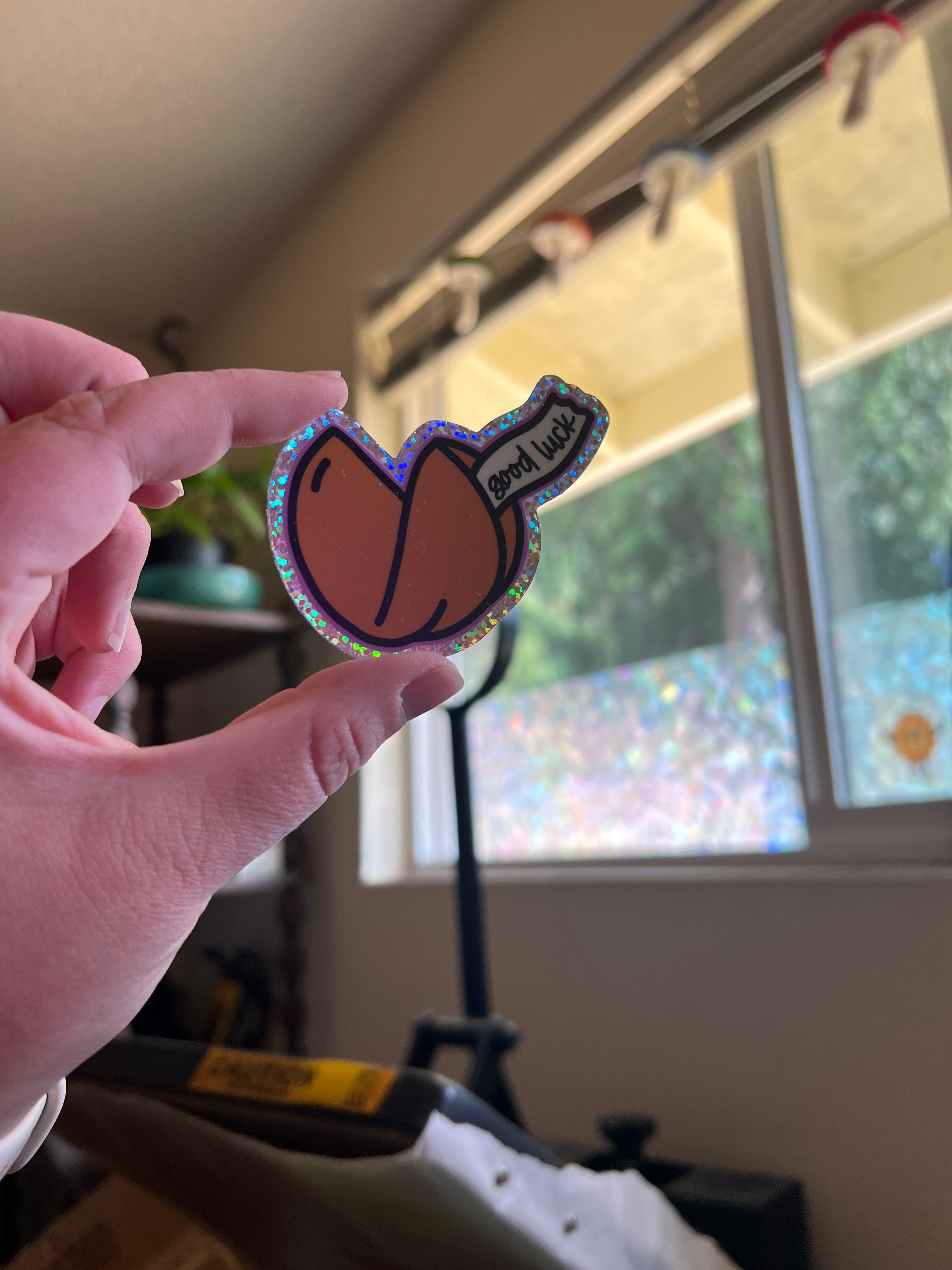 Good Luck Glitter Holographic Sticker