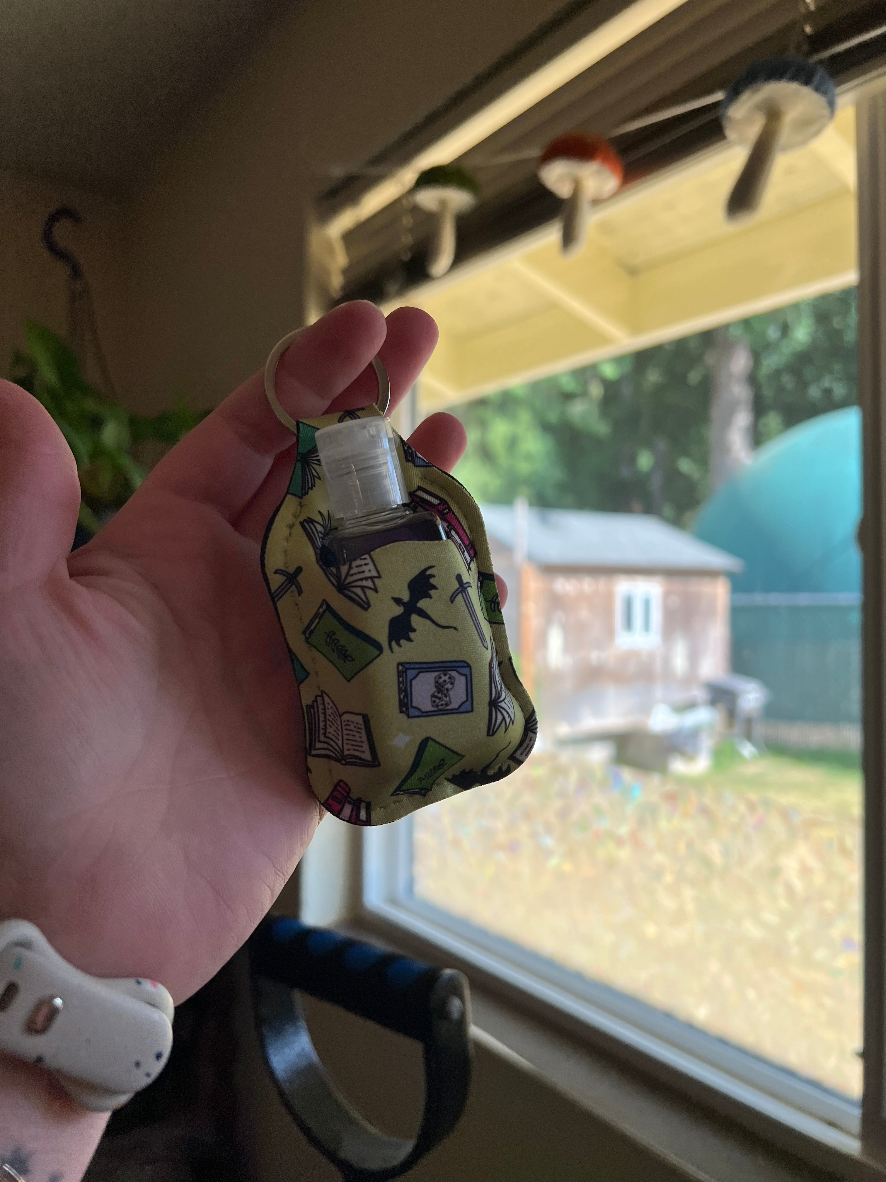 Bright Books and Dragons Sanitizer Keeper