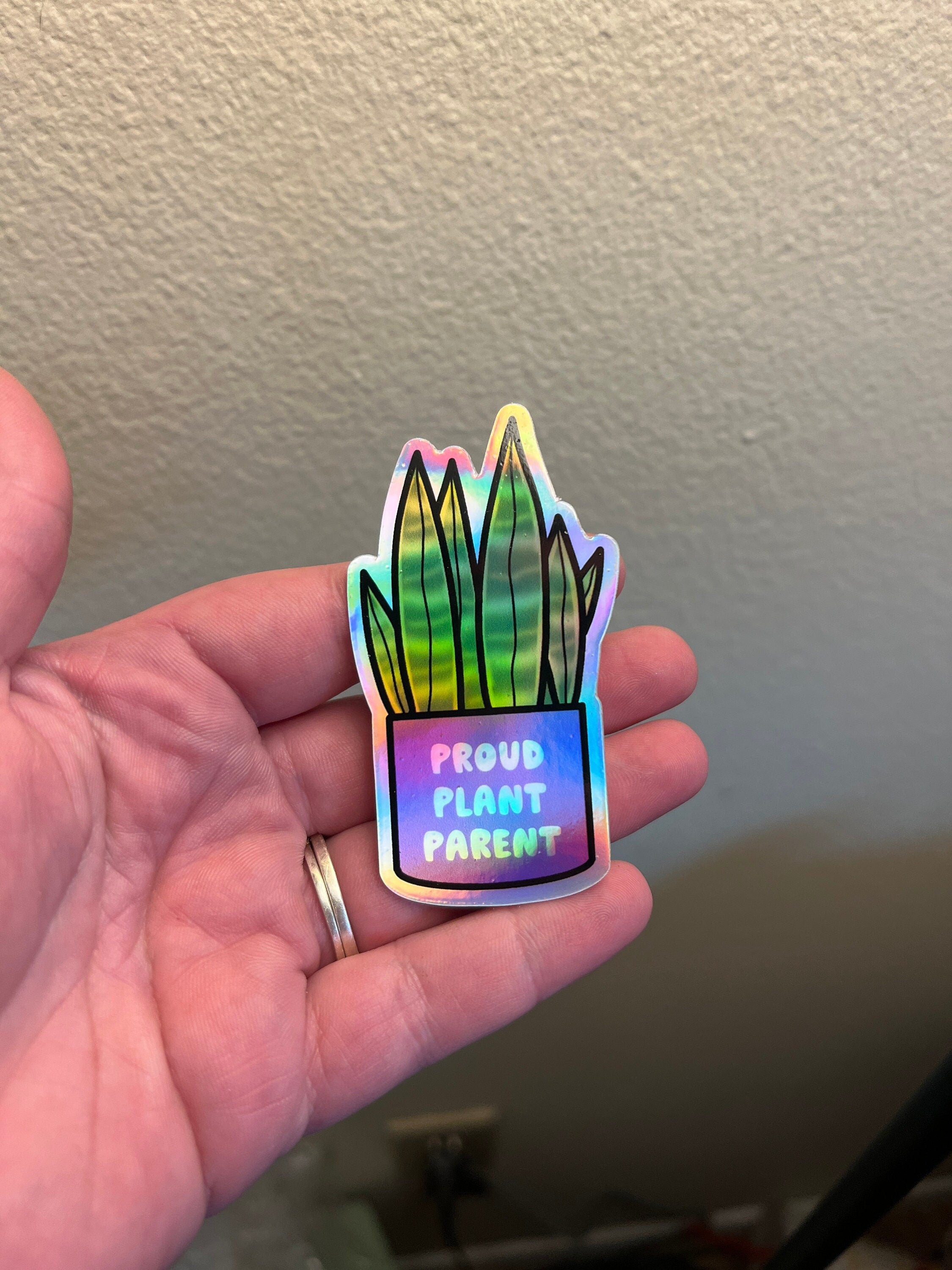 Proud Plant Parent Holographic Sticker
